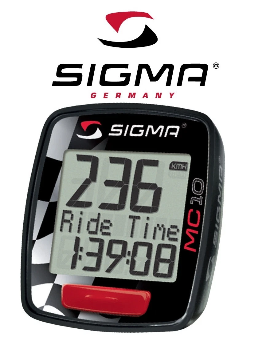 COMPTEUR DIGITAL SIGMA SPORT MOTO SCOOTER MC 10 300 KM/H VELO