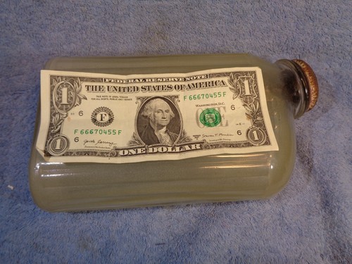 Vintage Glas Kühlschrank Kühlbox Wasserflasche grüne Flecken Traube 64 Oz. Getränkedeckel oben - Bild 13 von 20