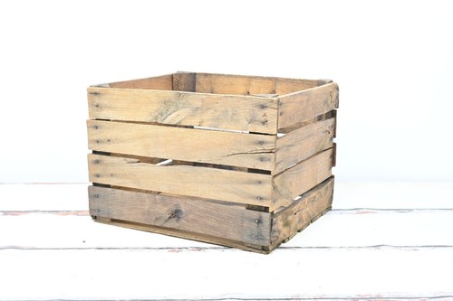 Vintage . Farm Fruit Crate Large Wood Vintage Fruit Box Potato Crate Slat Box - Picture 5 of 10