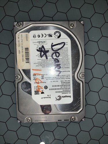 Genuine Seagate Barracuda XT 9GV168-301 2TB 7.2K RPM 64MB Cache SATA 3.5" HDD