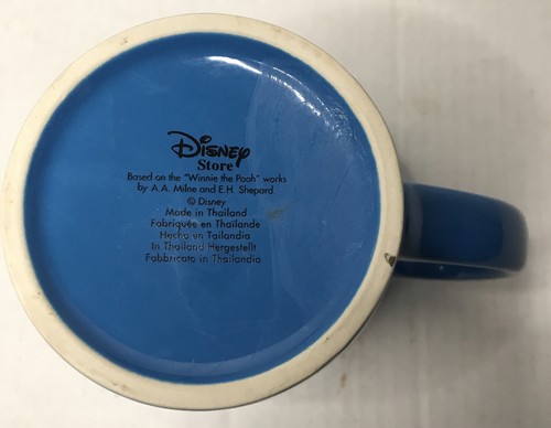 Disney Store Eeyore Blue 3D Coffee Tea Mug Cup Embossed Winnie The Pooh RARE - Picture 6 of 6