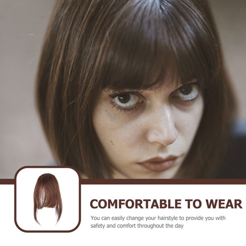  Hair Coverage Solution Clip in Hairpiece Bangs Human for Women Wig Fringe - Picture 4 of 12