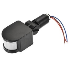 Motion Sensor AC110-240V Infrared PIR Detector Switch Wall Mount Black