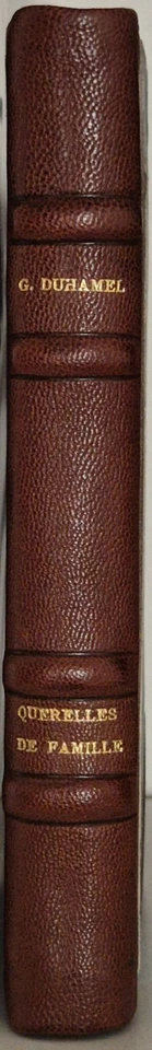 Georges Duhamel, Querelles de famille. Mercure de France 1932. Relié cuir - Photo 1/4