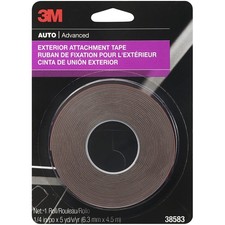 3M Exterior Attachment Tape, Ideal for Moldings, Emblems and Trim, 1/4 in wi...