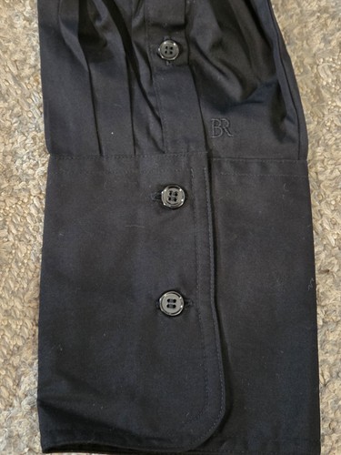 Banana Republic Size Small Button Up Shirt Black Long Sleeve Collared NWT - Picture 3 of 7