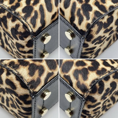 Jimmy Choo Leopard Print 2-Way Handbag Shoulder Bag Used - Picture 5 of 10