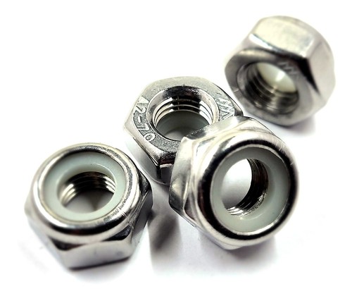 4-40 Nylon Einsatz Sechskant Sicherungsmuttern - Edelstahl 18,8 (25er Pack) Kostenloser Versand - Bild 2 von 2