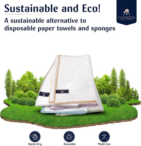 Bamboo Blend Dish Cloths & 10" x -5-Pack, Variety Colors - Bild 5 von 8