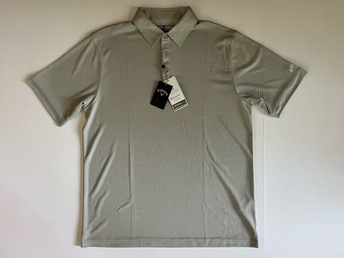 NUEVO CON ETIQUETAS Camisa Polo Callaway OPTI-Dri Golf Para Hombre Talla Grande Rendimiento Gris UPF 30