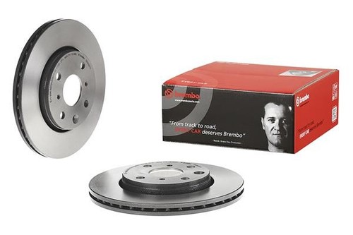 2x Brake Discs Pair Vented fits CITROEN C1 1.0 Front 2005 on 247mm Set Brembo - Picture 2 of 3