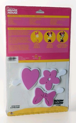 Neu Minnie Mouse Schablone & Stempelset mit Signaturschablone und drei Stempeln - Bild 2 von 2
