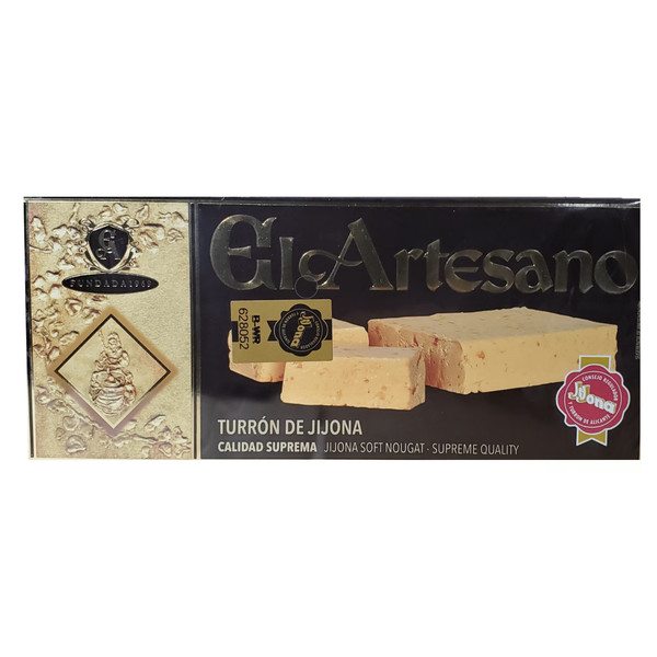 Barra de turrón suave miel de almendra española El Artesano Turron De Jijona 8,8 oz