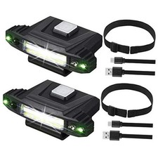 2 Pieces Ultra Bright Mini LED Clip on Cap Light USB Rechargeable Motion