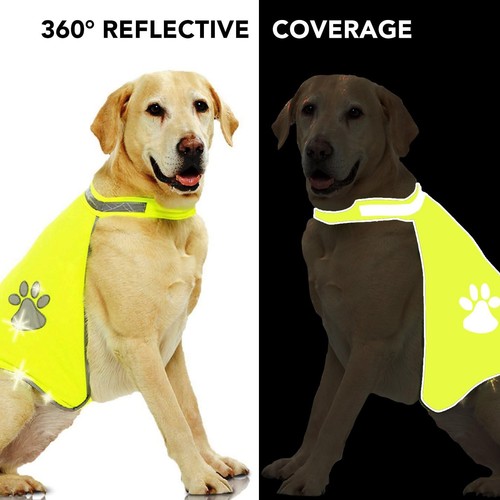 PAWISE Hund Gassi reflektierende Weste Sicherheit wasserdicht Hi Vis MEDIUM 58-66cm - Bild 3 von 6