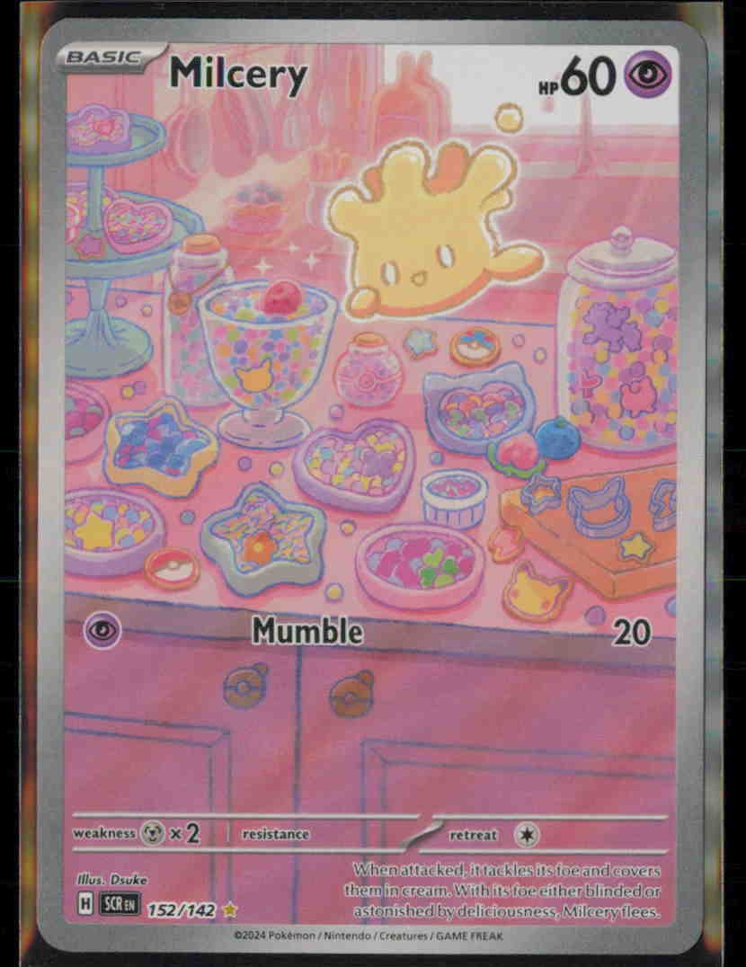 Milcery Holo Illustration Rare SV07: Stellar Crown 152/142 NM