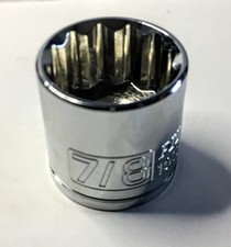 Pittsburgh  7/8" x 3/8" Dr  HI-VIZ Socket - 10114 - 12 Pt - Free USA Shipping