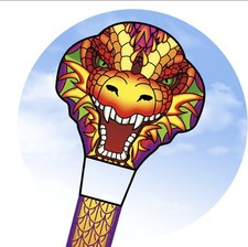 HQ Ecoline Kids Dragonhead 33 Ft Long Kite