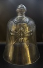 Beautiful Large Clear Glass Cloche Dome With French Bee Motif In Relief 12” T 9”