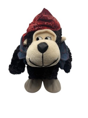 Dan Dee Plush Gorilla Stuffed Animal Bandana Denim Vest Soft Toy Vtg