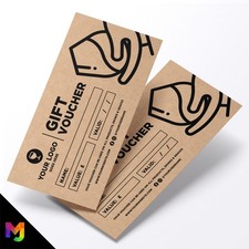 Custom Recyclable Kraft Gift Vouchers | Wine Bar Pub Restaurant Food Drink 02