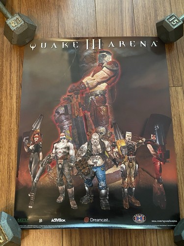 Quake 3 Arena Sega Dreamcast Promo Game Poster Activision - Picture 1 of 3