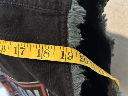 Harley-Davidson Black Denim Vest Cutoff Sleveless Size XL - Picture 5 of 6