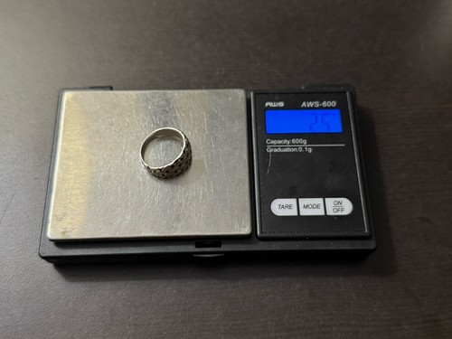 14 Kt Weißgold Ring mit kleinen Saphiren Gr. 7 2,5 g - Bild 7 von 7