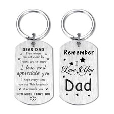 Dad Gifts From Daughter Son Remember I Love You Birthday Keychain Fathers Day