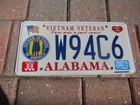 Alabama 2007 Vietnam veteran license plate   # W94C6