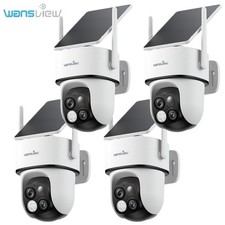 Wansview 2K 3MP Dual-Cam Solar Wireless Security Camera 360 PTZ Human Detection