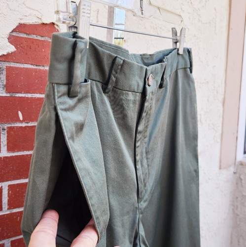 New 36 Fit 34x32 J. Press Cotton Flat Front Chino Straight Pant Olive Green 34 - Picture 13 of 19