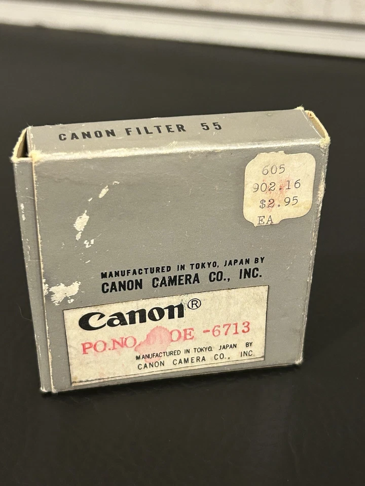 Vintage Canon UV 1x 55mm Lens Filter With Original Box and Papers Made In JAPAN - Image 3 of 4