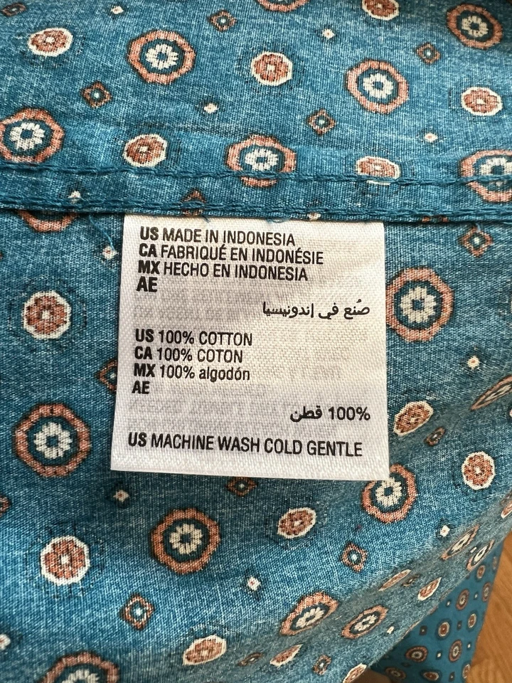 Camisa social masculina Bar III abotoada, slim fit, algodão orgânico elástico, L 16-16.5 - Imagem 3 de 4