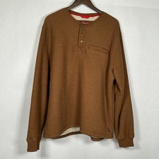 Coleman Men's Warm Sherpa Lined Heavyweight Henley Sweatshirt Size XL
