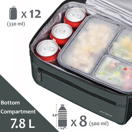 Insulated Lunch Bag Box for Women Men Thermos Cooler Hot Cold Adult Tote Food - Picture 6 of 10