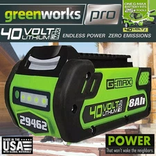 40V 8.0Ah For Greenworks G-MAX 40 Volt Lithium Battery 29472 29462 29252 20202