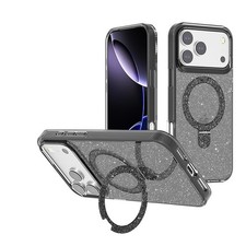 Magnetic Ring Kickstand Glitter Case for iPhone 17, 17 Air, 17 Pro, 17 Pro Max