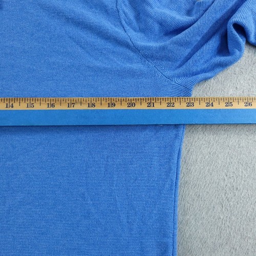 Suéter J Crew Para Hombres Mediano Azul Algodón Pullover Punto Liguero Cuello Redondo Jersey - Imagen 7 de 12
