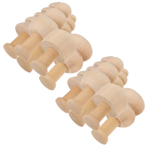  10 Pcs Tree Embellishments Wood Craft Supplies Mini Trees for Crafts - Bild 9 von 12