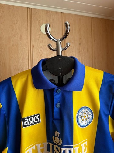CAMISETA DE FUTBOL LEEDS UNITED 1993 1994 VISITANTE ASICS VINTAGE PARA HOMBRE M - Imagen 3 de 16