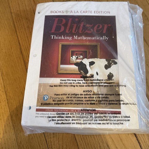 Thinking Mathematically, Books a la Carte Edition by Robert Blitzer (2018,... - Picture 9 of 9