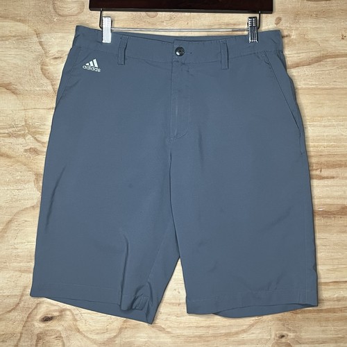 Adidas Golf Shorts Mens 30 Gray Climalite 3 Stripe Lightweight Performance Short