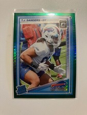 2025 Donruss Optic Green Hyper #226 T.J. Sanders RR RC - Buffalo Bills