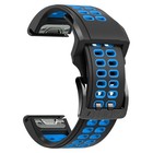 Per garmin fenix 7 fori a doppia fila 22 mm Banda di orologi in silicone a due c