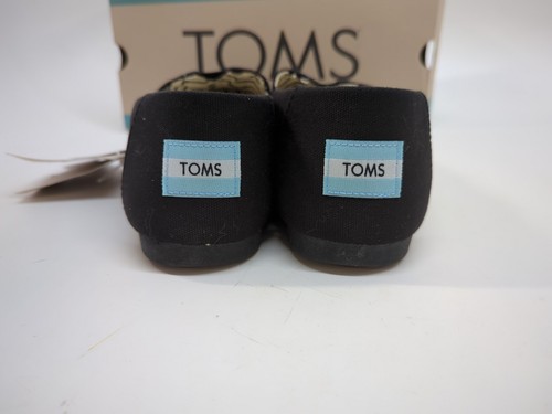 TOMS Classic Alpargata Canvas Slip-On Flat Scarpe Casual Uomo US 10 Nero #61059 - Foto 5 di 15