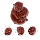 1Pc Woodcarving Monkey Shape Pendant Wooden Crafts Decor Hanging Adornment