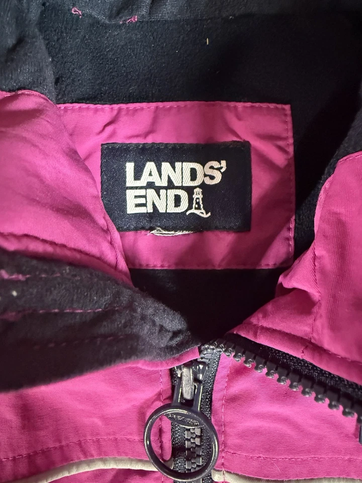 Lands’ End Girls Purple 100% Nylon Winter/Snow Purple Jacket(8-10?) - Image 3 of 4