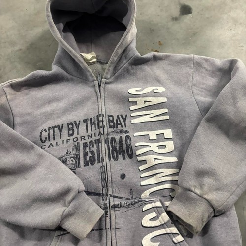 Vintage Y2K/2000s Faded San Fransisco Streetwear Zip Up Hoodie! Size S - Picture 3 of 5