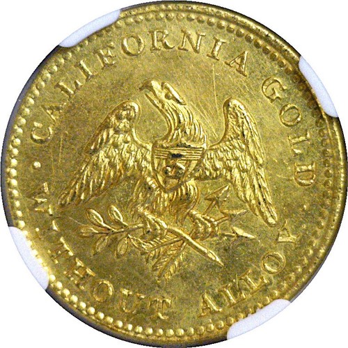1849 $5 Norris, Gregg & Norris California Gold NGC MS-61 - Picture 3 of 3
